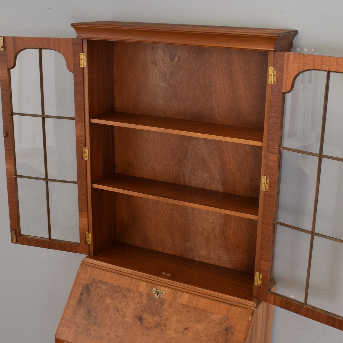 Restored Mahogany Bureau Bookcase
