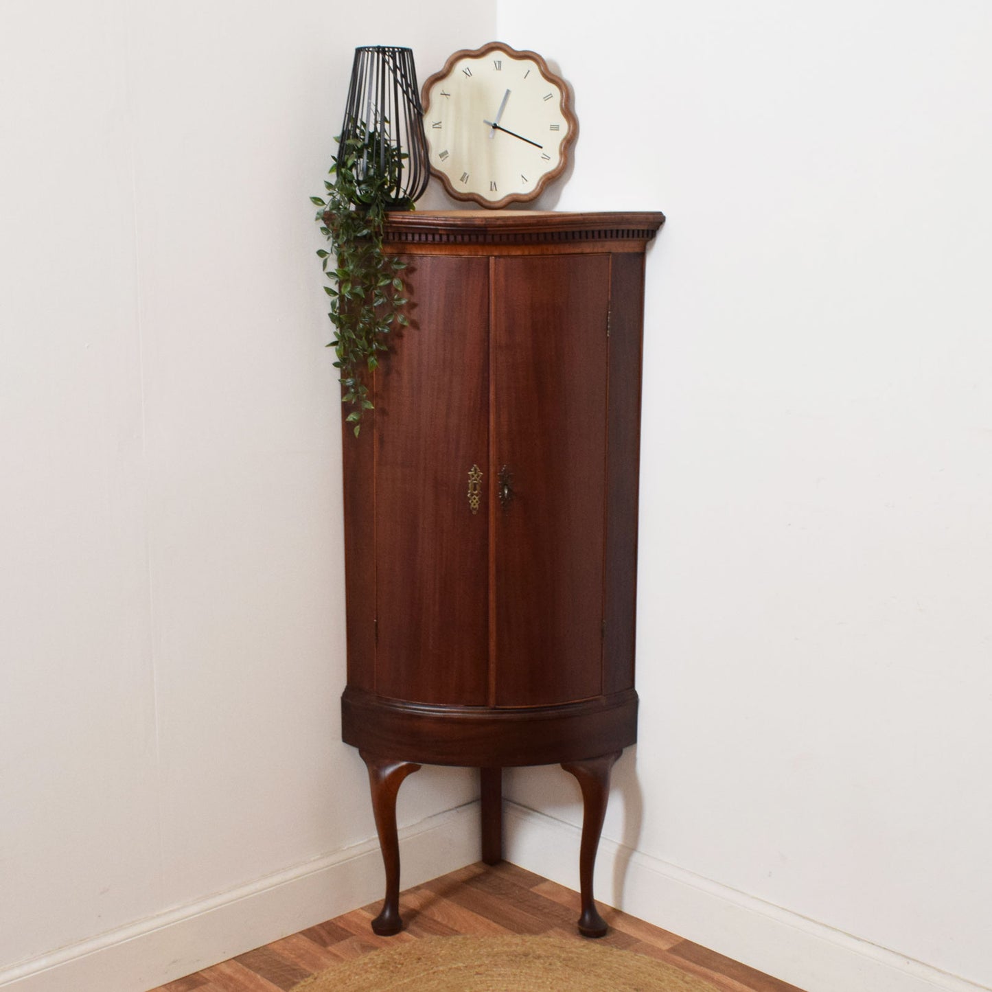 Rustic Mahogany Corner Cabinet