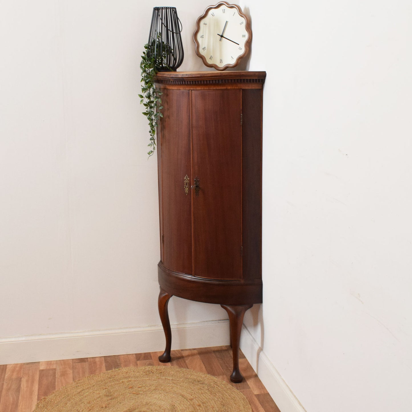 Rustic Mahogany Corner Cabinet
