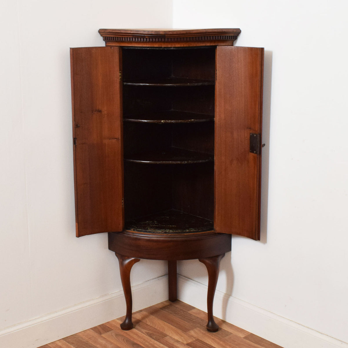 Rustic Mahogany Corner Cabinet