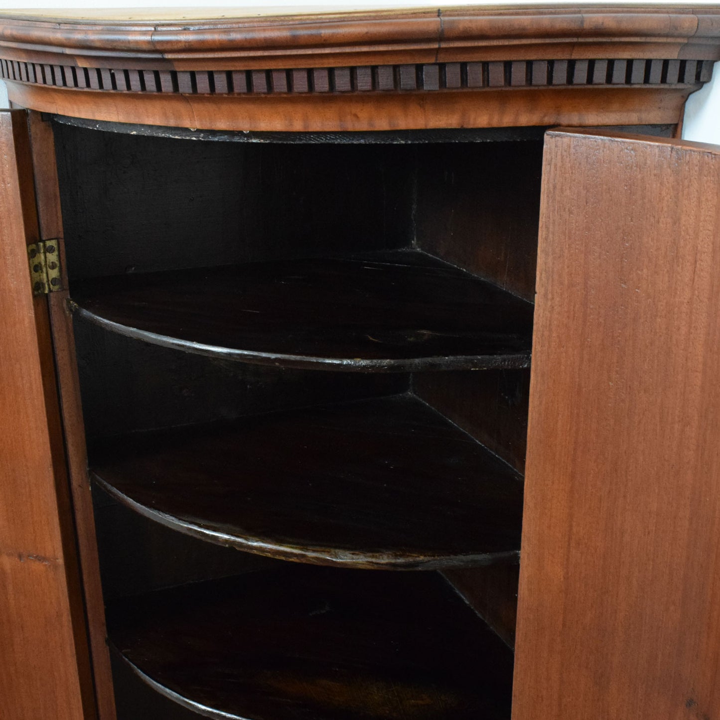 Rustic Mahogany Corner Cabinet