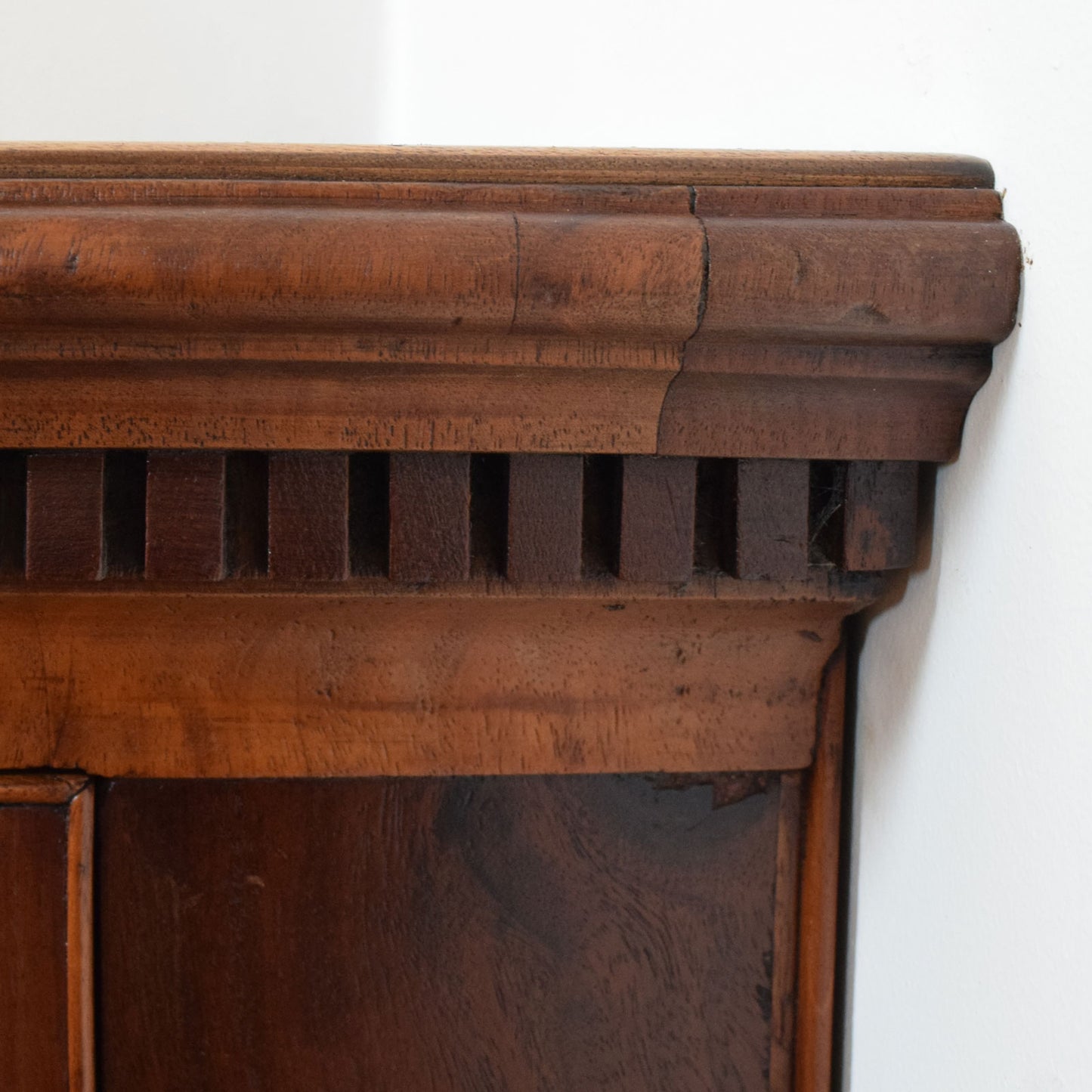 Rustic Mahogany Corner Cabinet