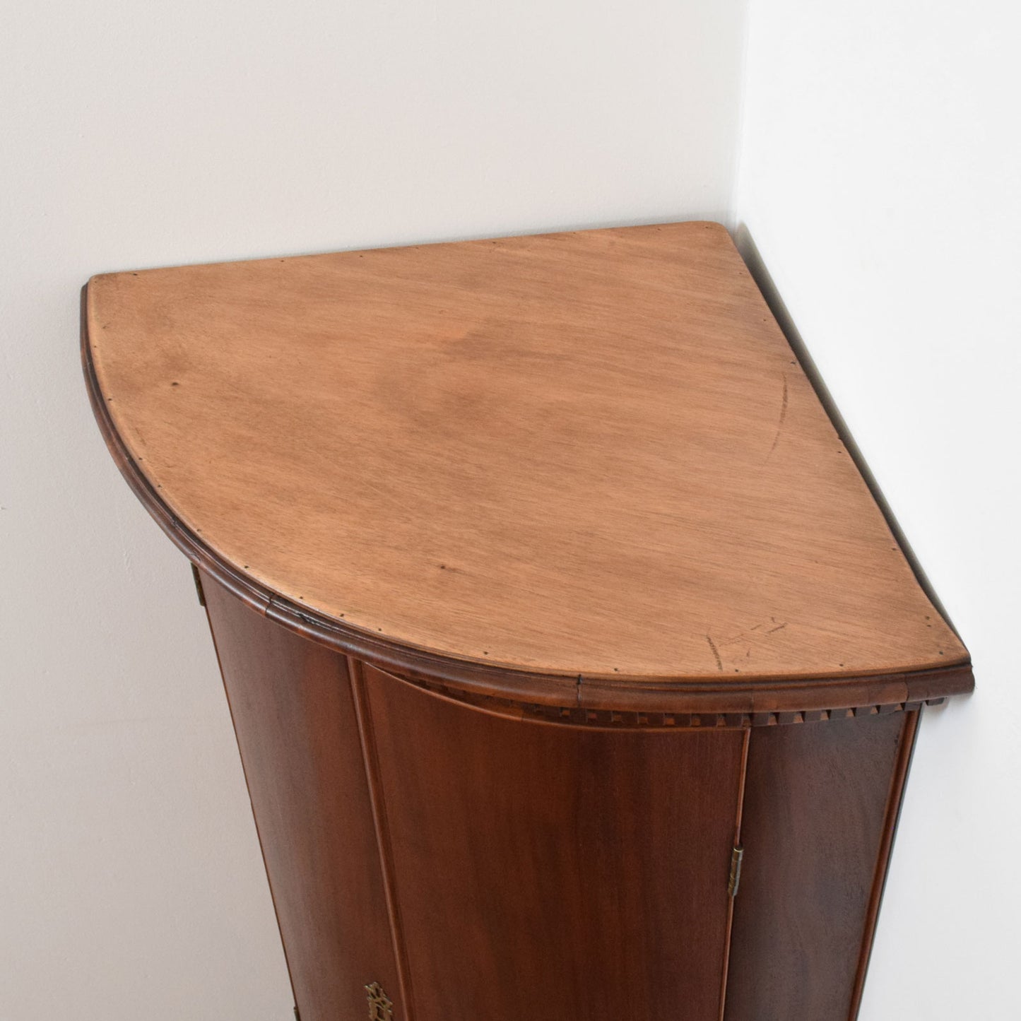 Rustic Mahogany Corner Cabinet