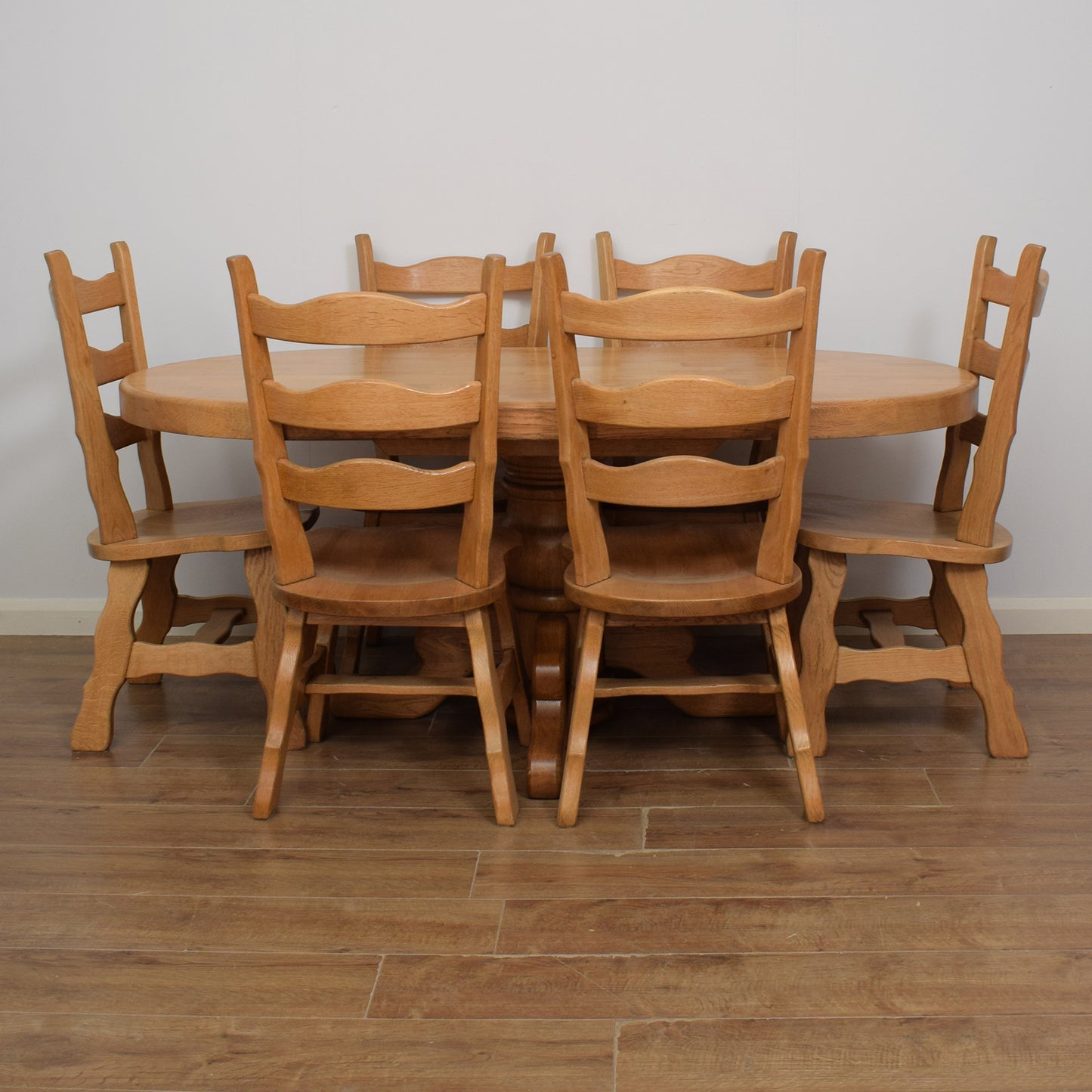 Oak Table & Six Chairs