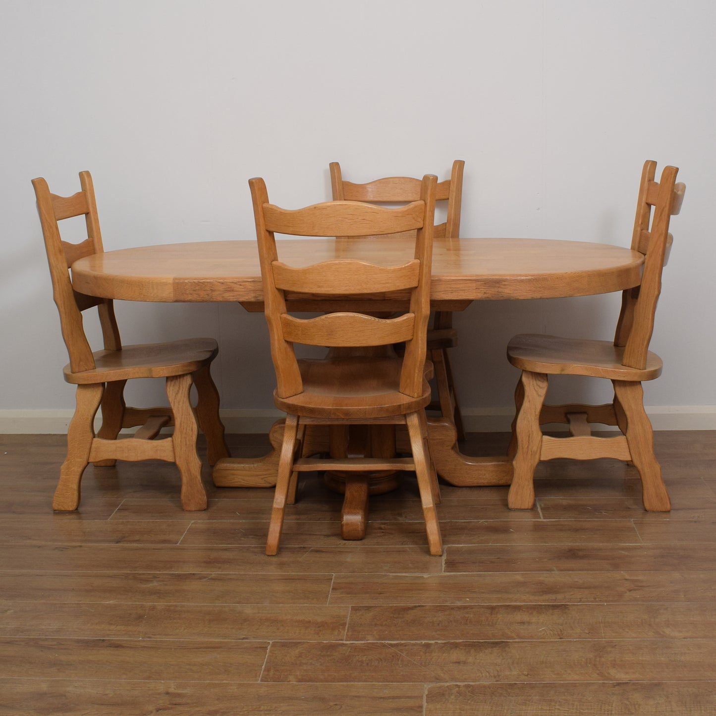 Oak Table & Six Chairs