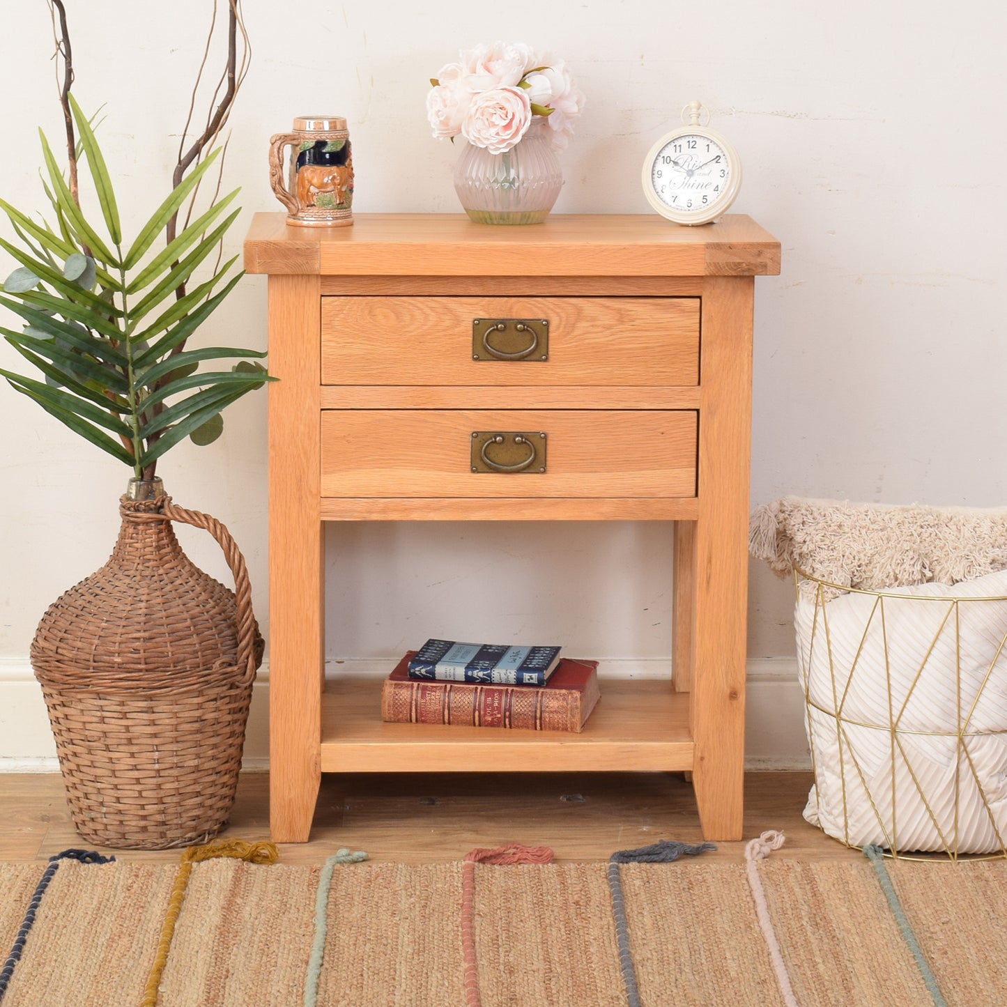 Modern Oak Console Table