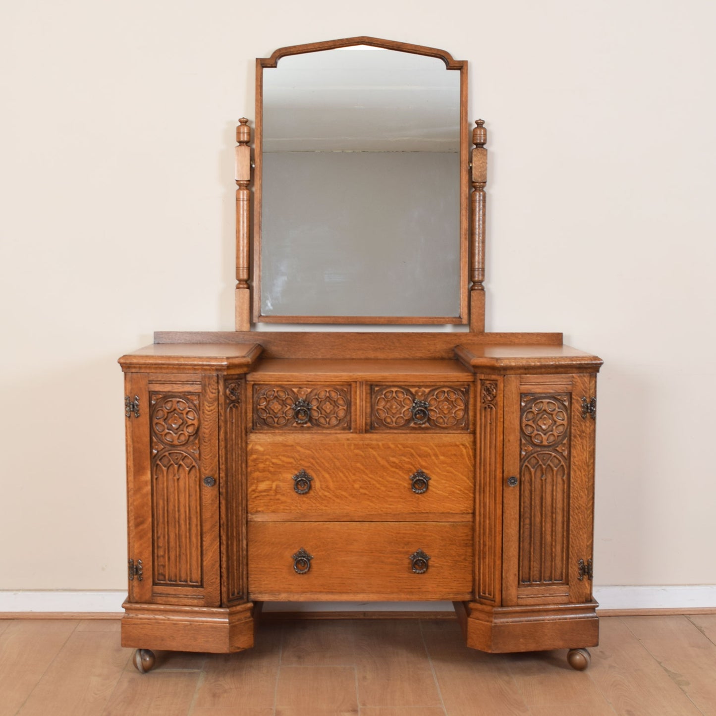 Vintage Oak Dressing Table