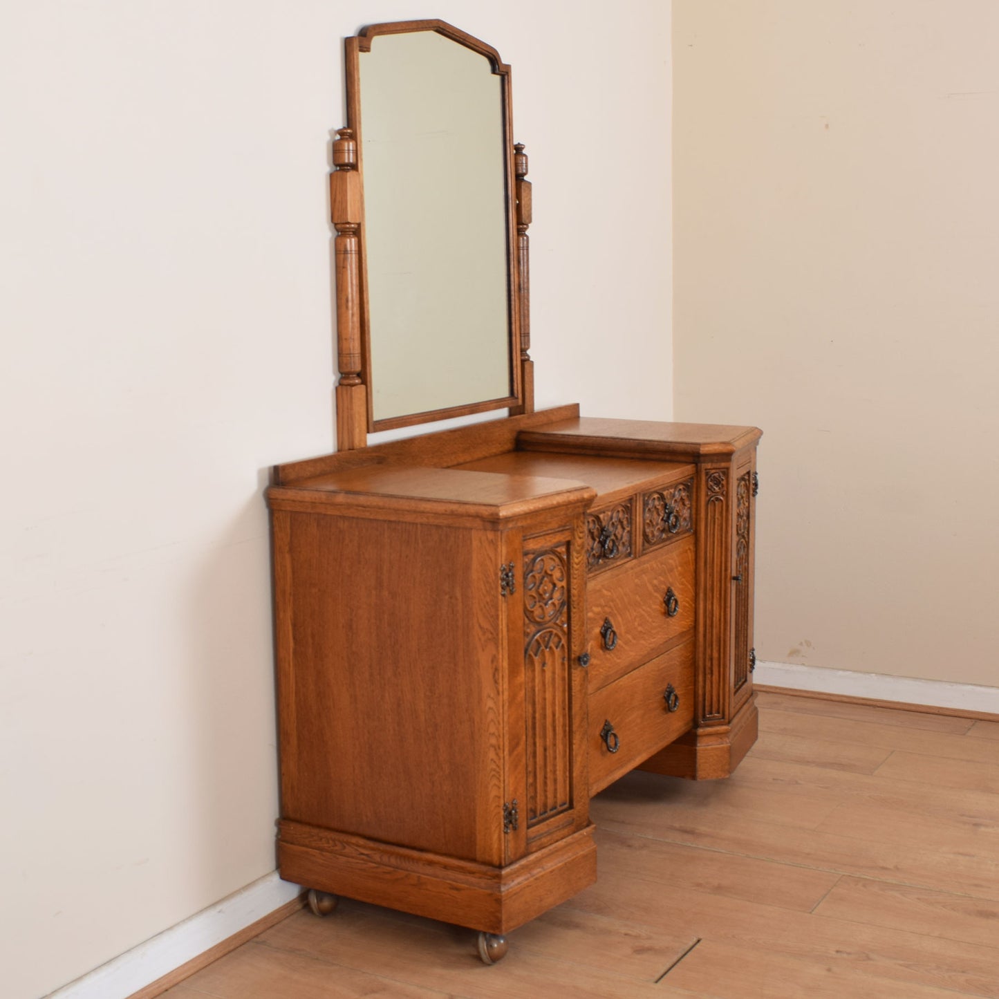 Vintage Oak Dressing Table