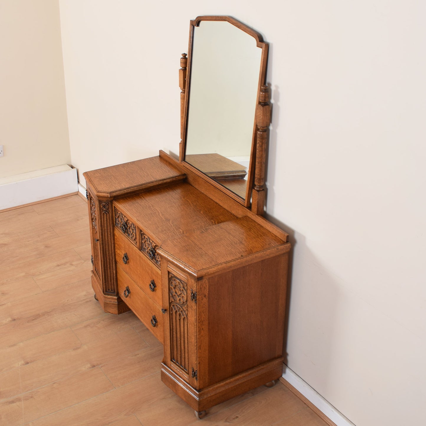 Vintage Oak Dressing Table
