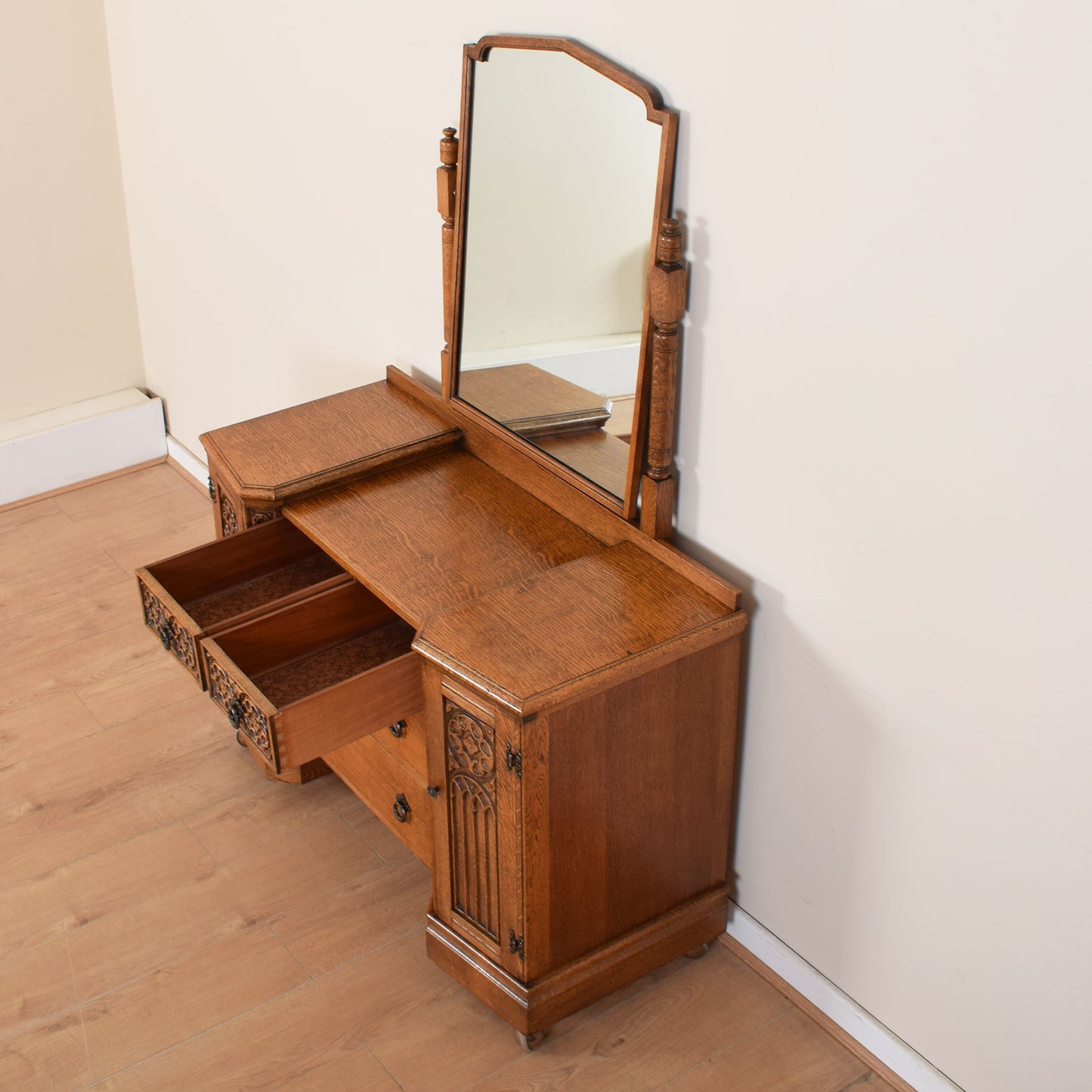 Vintage Oak Dressing Table