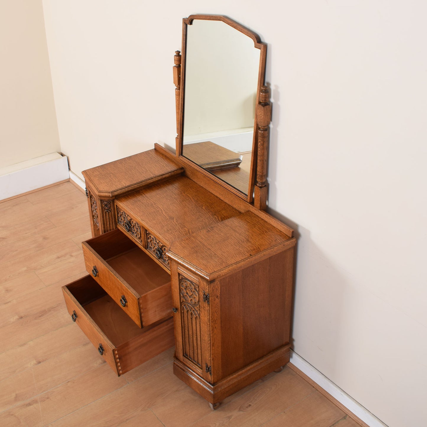 Vintage Oak Dressing Table