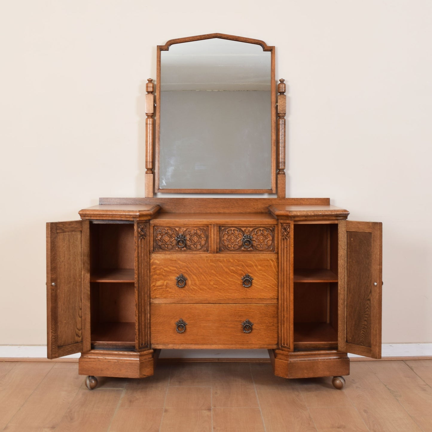 Vintage Oak Dressing Table