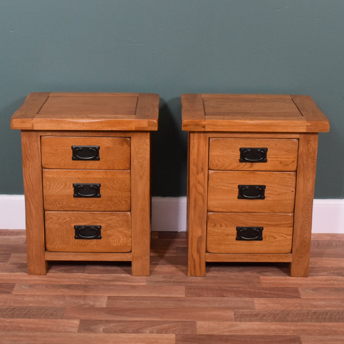 Pair of Oak Bedsides