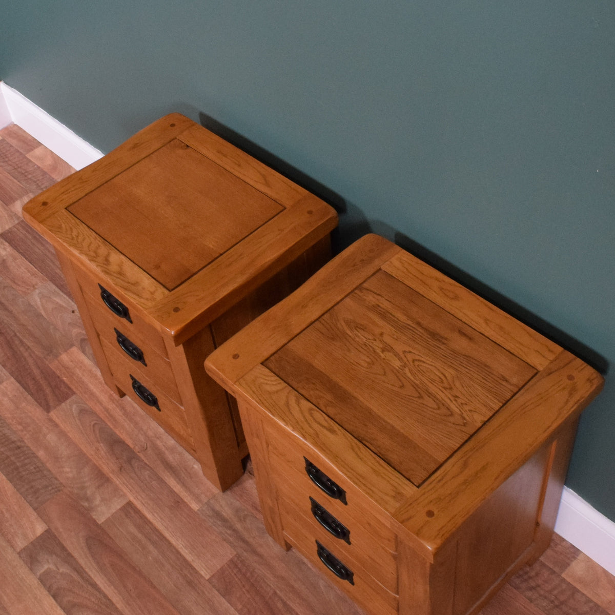 Pair of Oak Bedsides