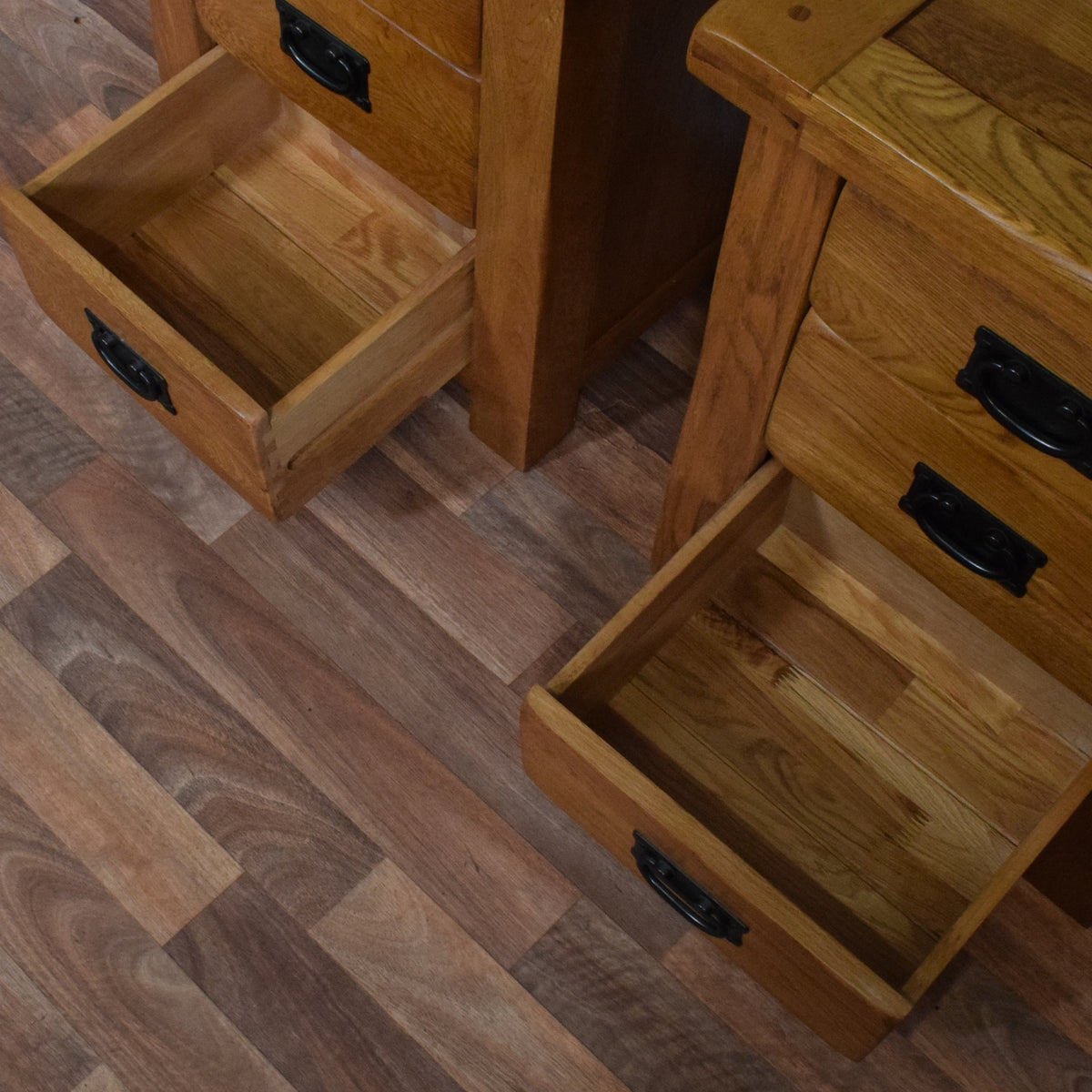 Pair of Oak Bedsides