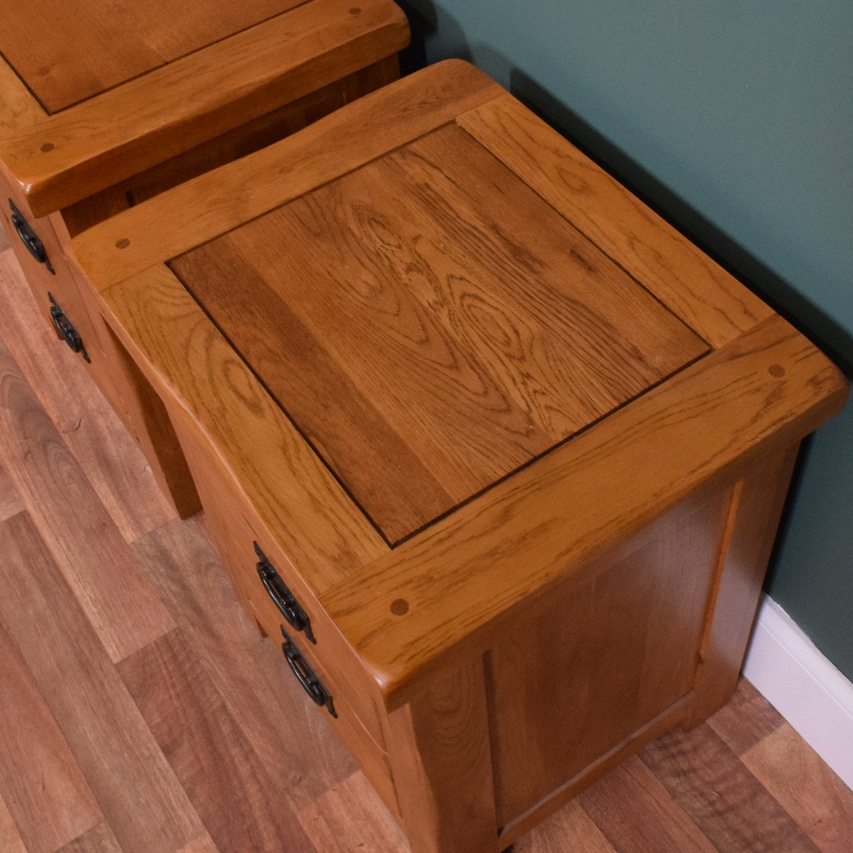Pair of Oak Bedsides