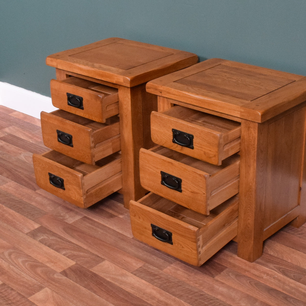 Pair of Oak Bedsides