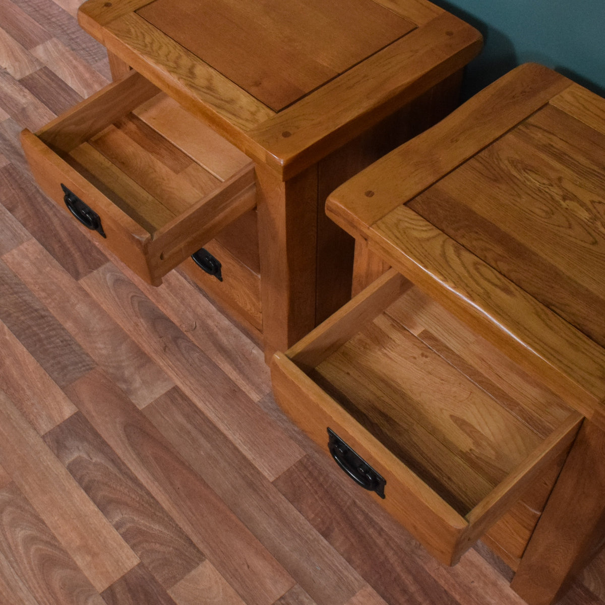 Pair of Oak Bedsides