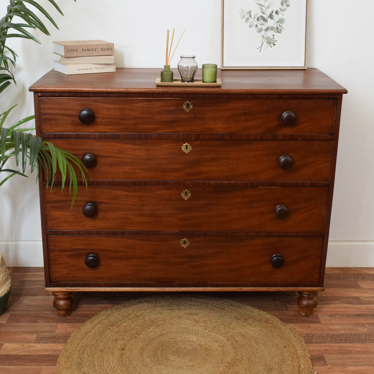 Rustic Mahogany Chest of Drawers