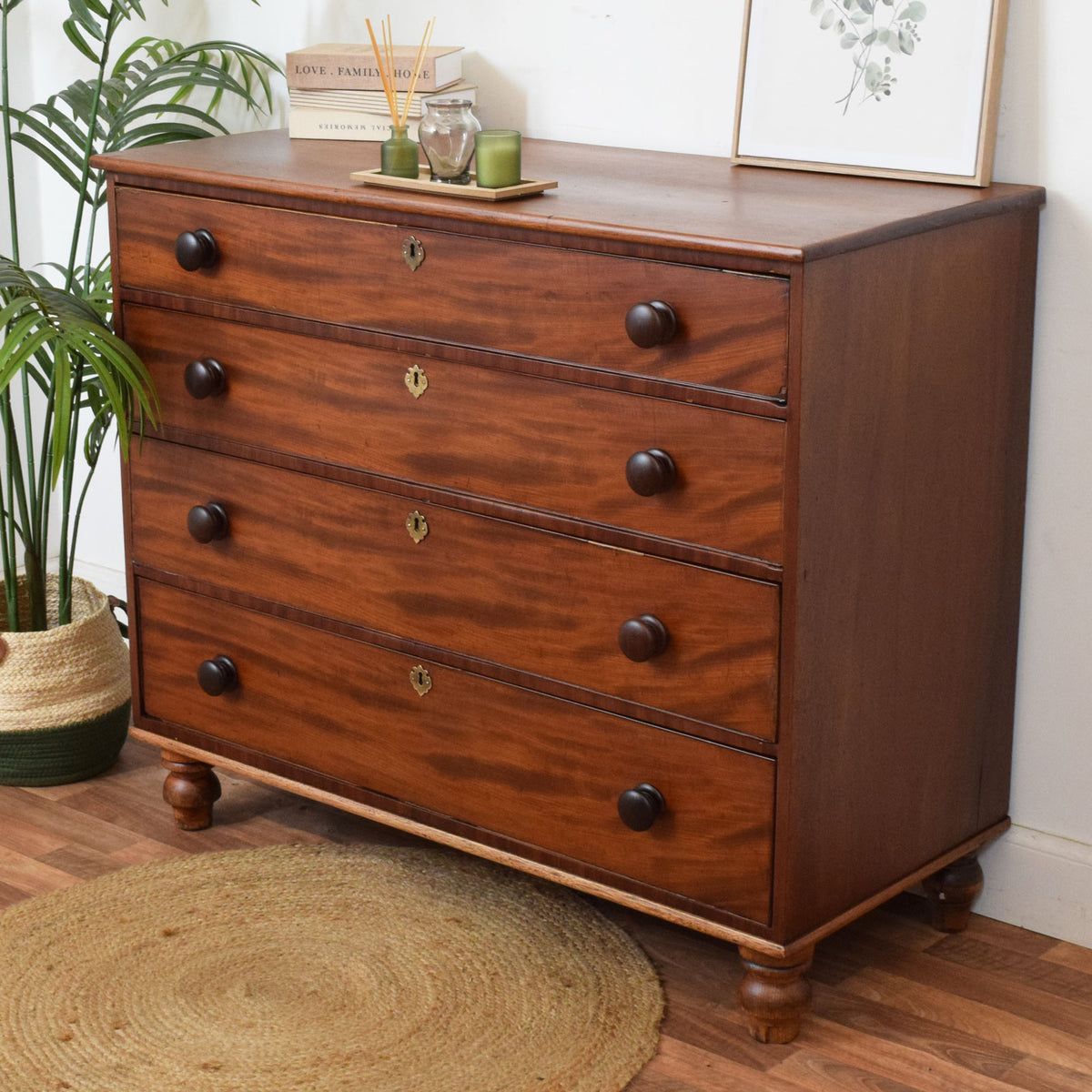 Rustic Mahogany Chest of Drawers