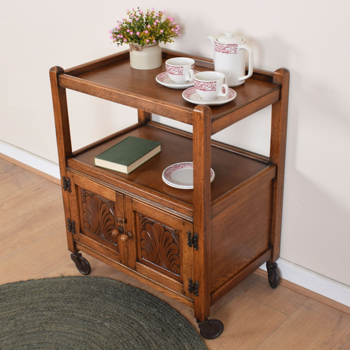 Jaycee Serving Trolley with Cupboard
