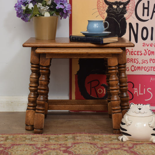 Oak Nest of Two Tables
