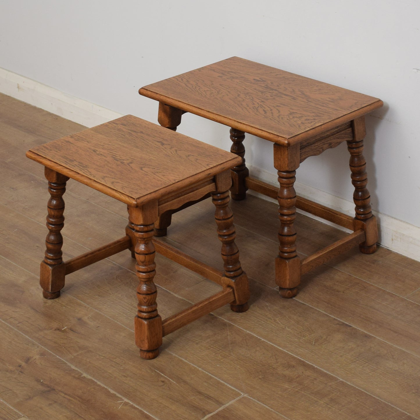 Oak Nest of Two Tables
