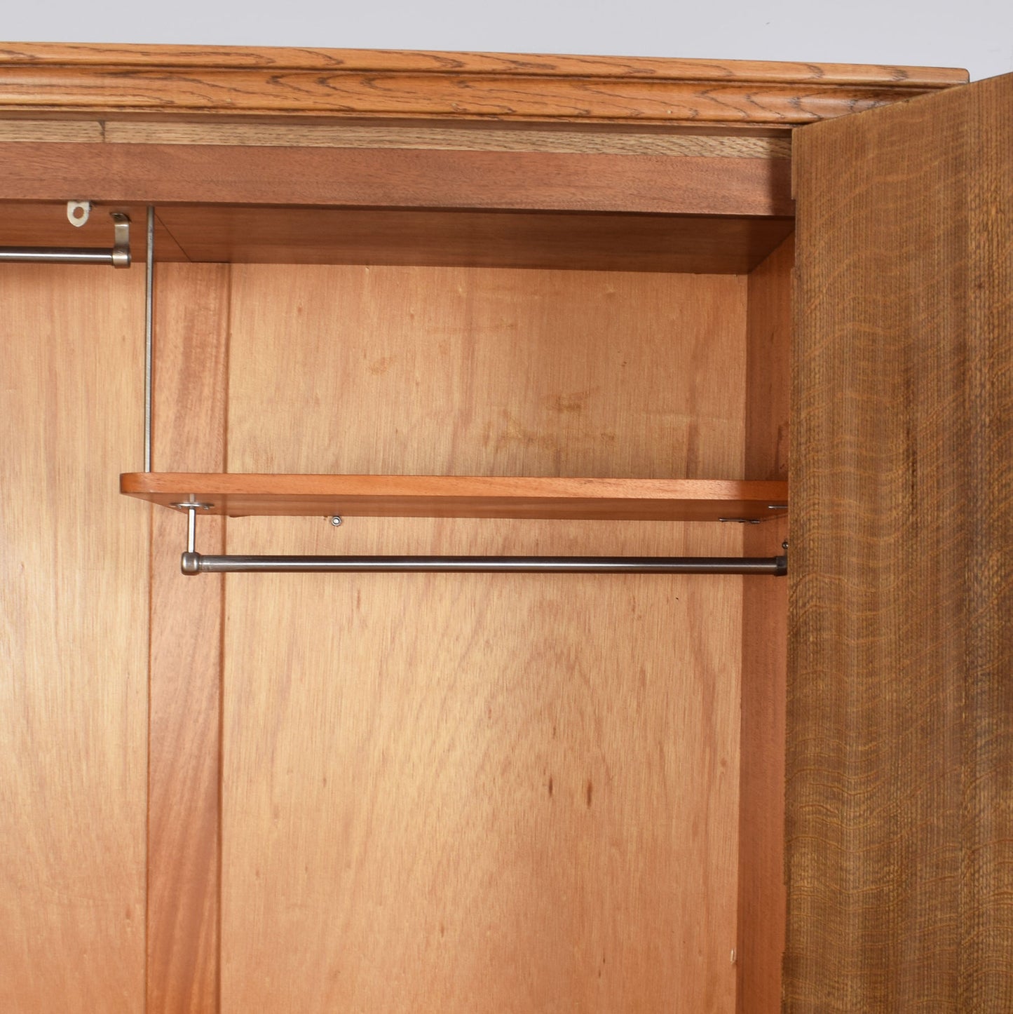 Oak Linenfold Double Wardrobe