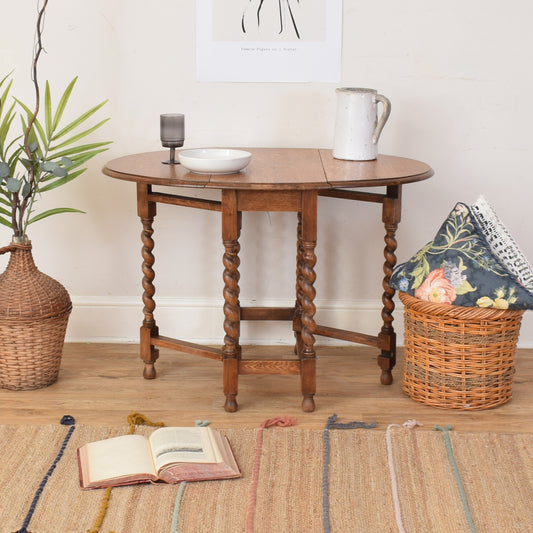 Barley Twist Drop Leaf Table