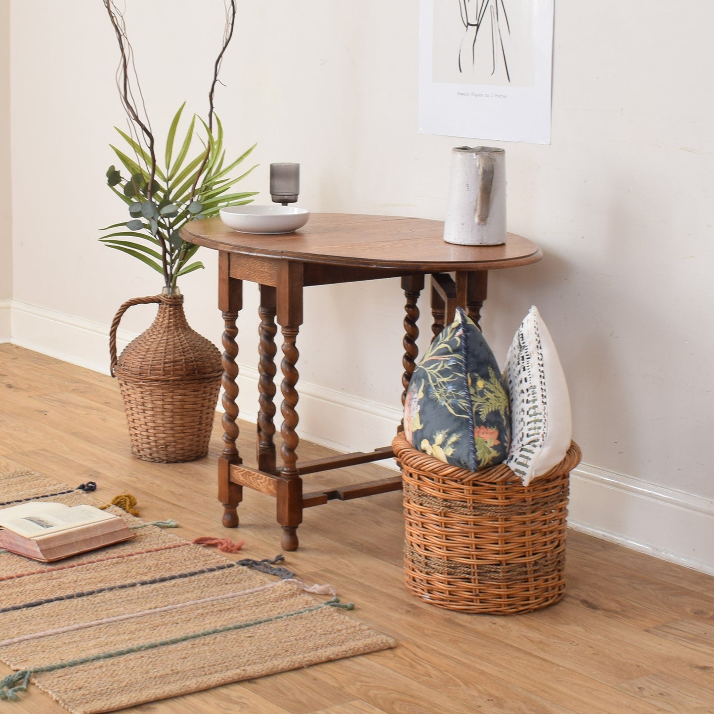 Barley Twist Drop Leaf Table