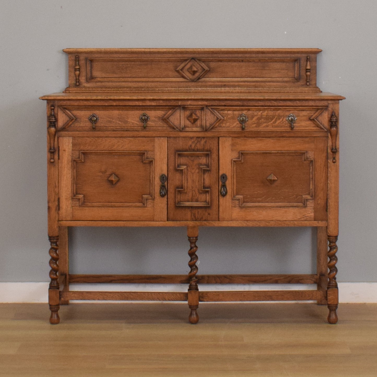 Carved Oak Sideboard