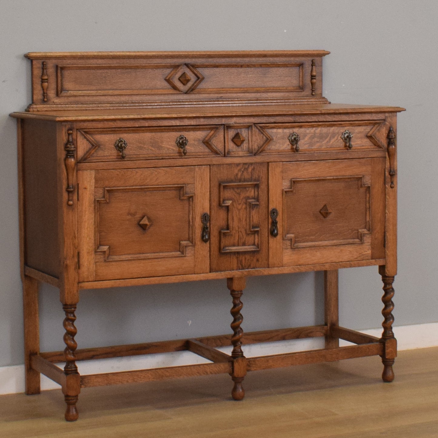 Carved Oak Sideboard