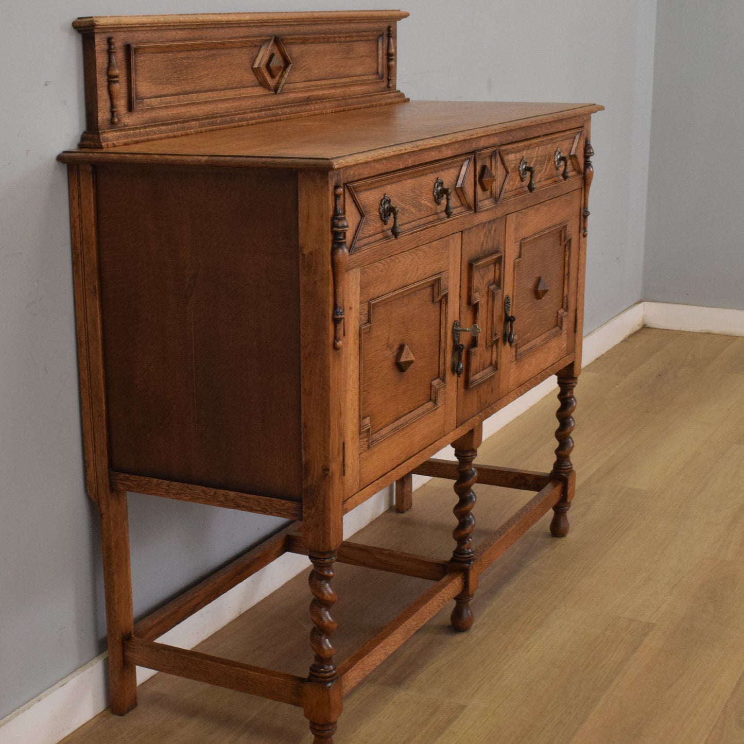 Carved Oak Sideboard