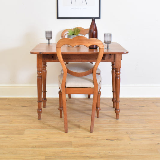 Mahogany Drop Leaf Table And Two Chairs