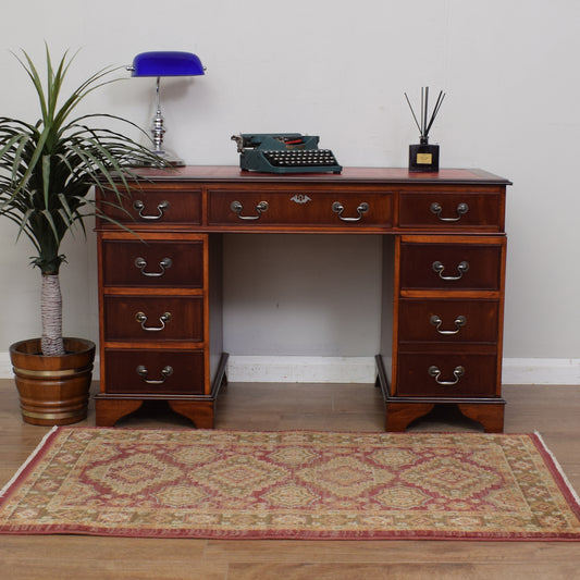 Leather Top Pedestal Desk