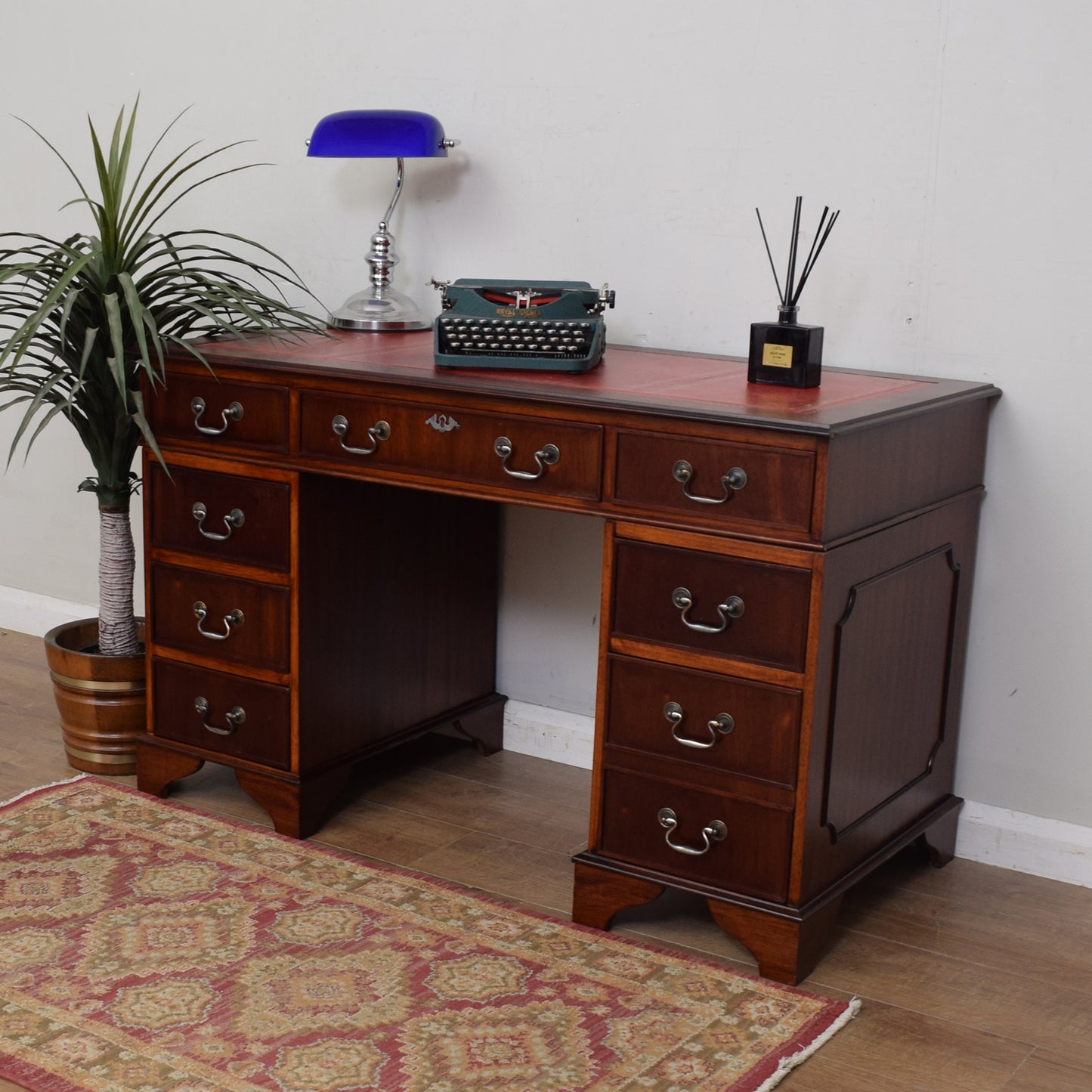 Leather Top Pedestal Desk