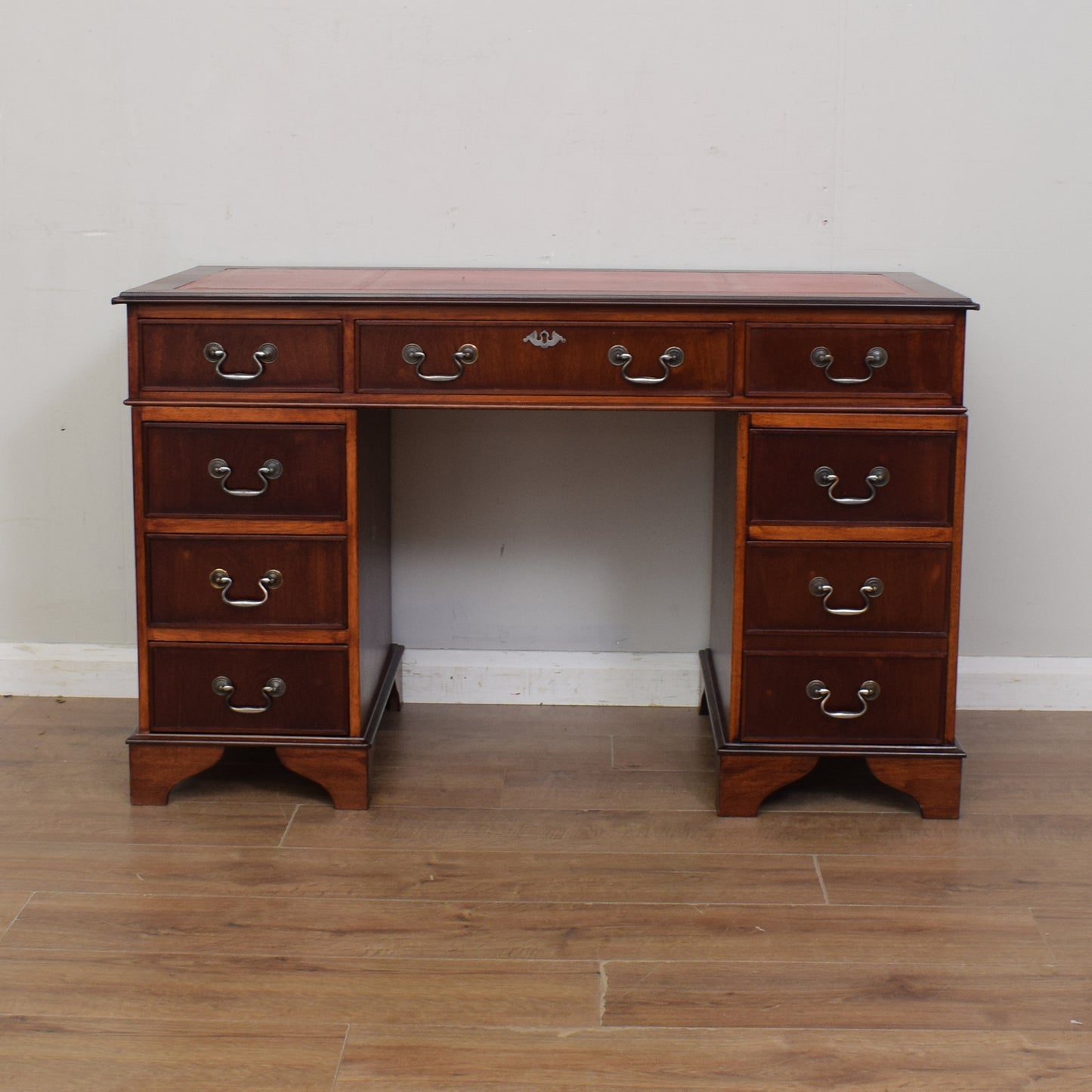 Leather Top Pedestal Desk