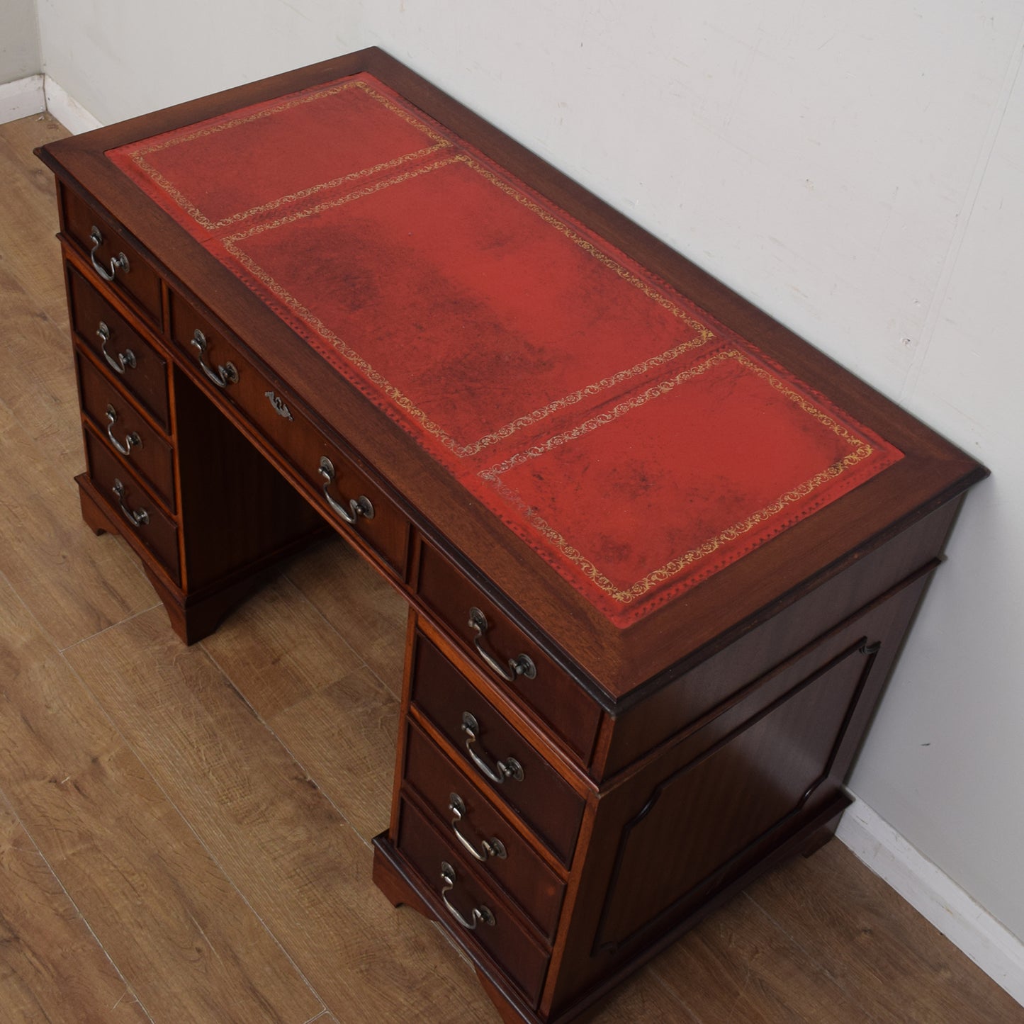 Leather Top Pedestal Desk