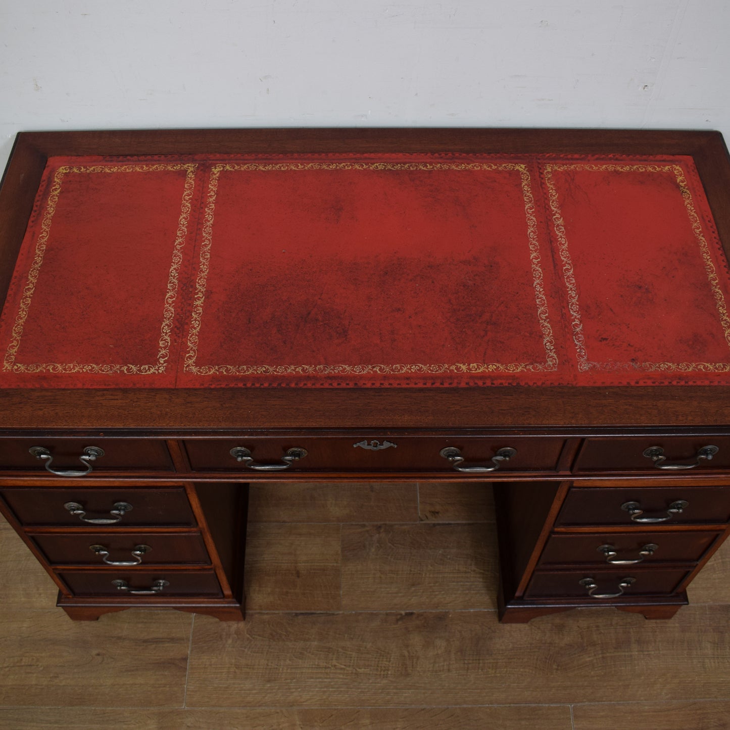 Leather Top Pedestal Desk