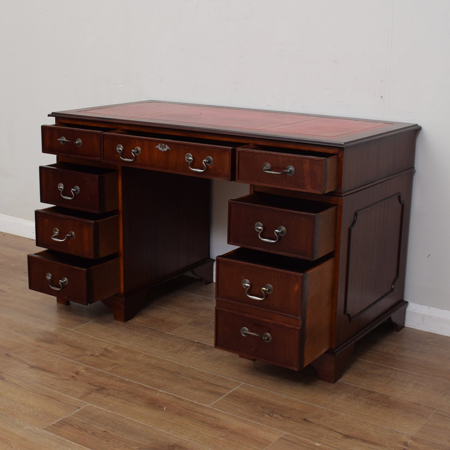 Leather Top Pedestal Desk