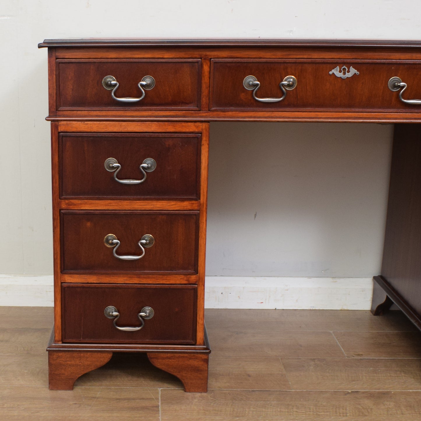 Leather Top Pedestal Desk