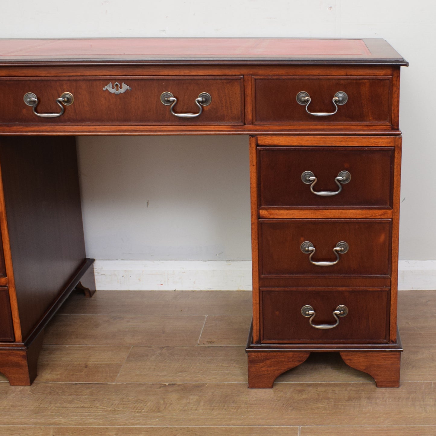 Leather Top Pedestal Desk