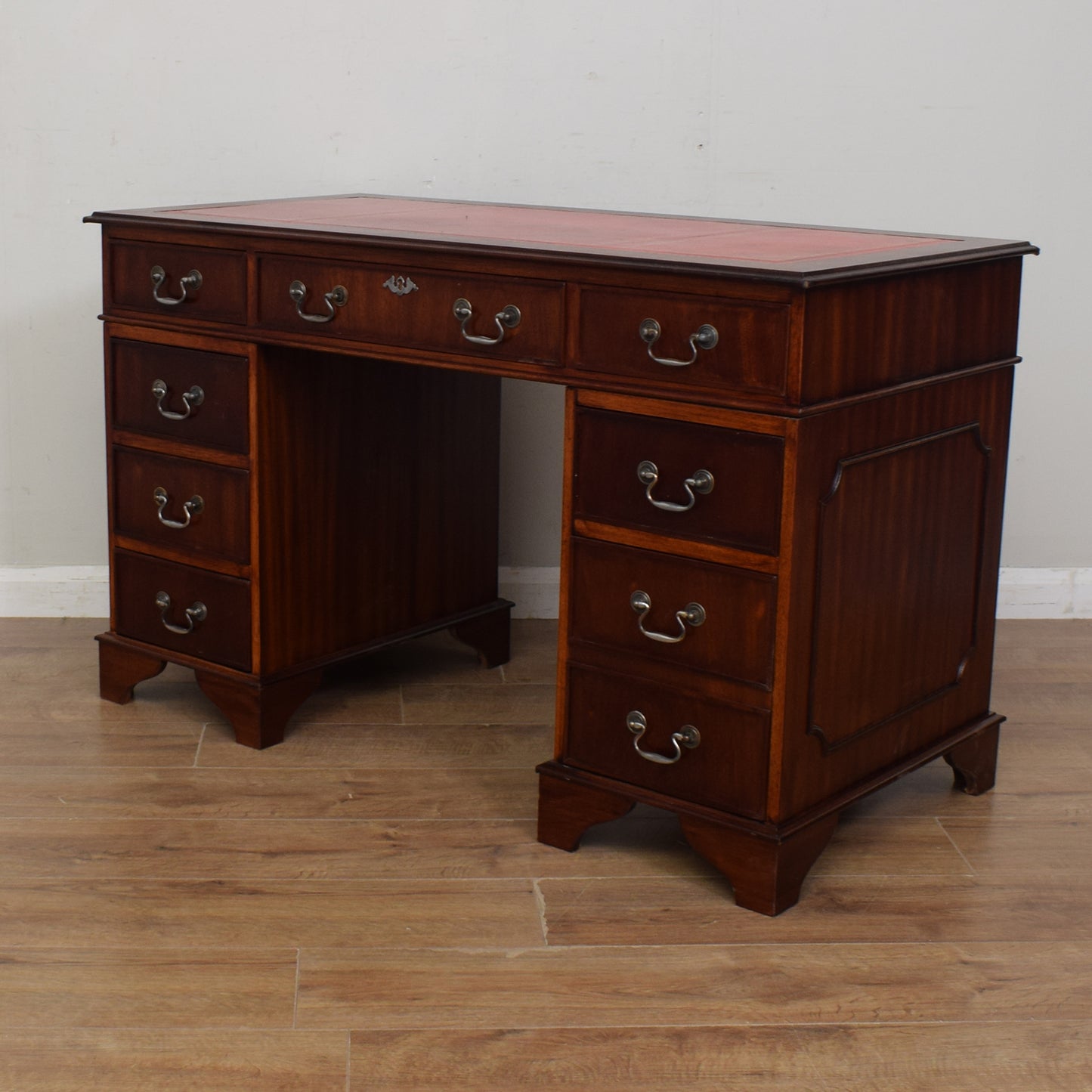 Leather Top Pedestal Desk