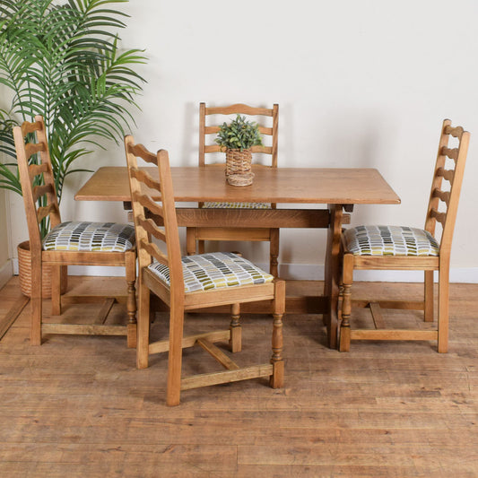 Farmhouse Oak Table and Four