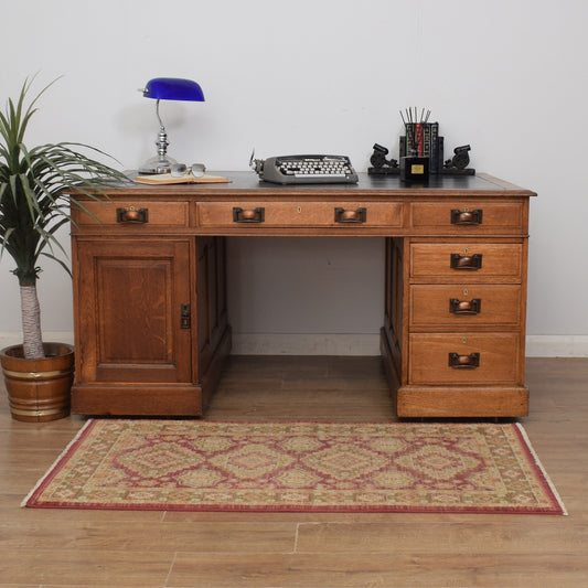 Restored Oak Partners Desk