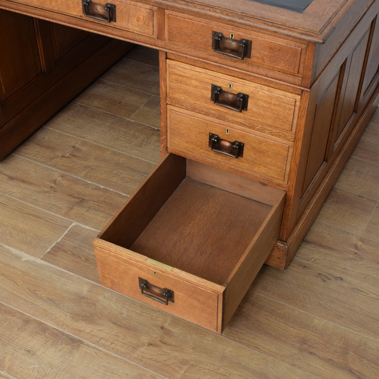 Restored Oak Partners Desk