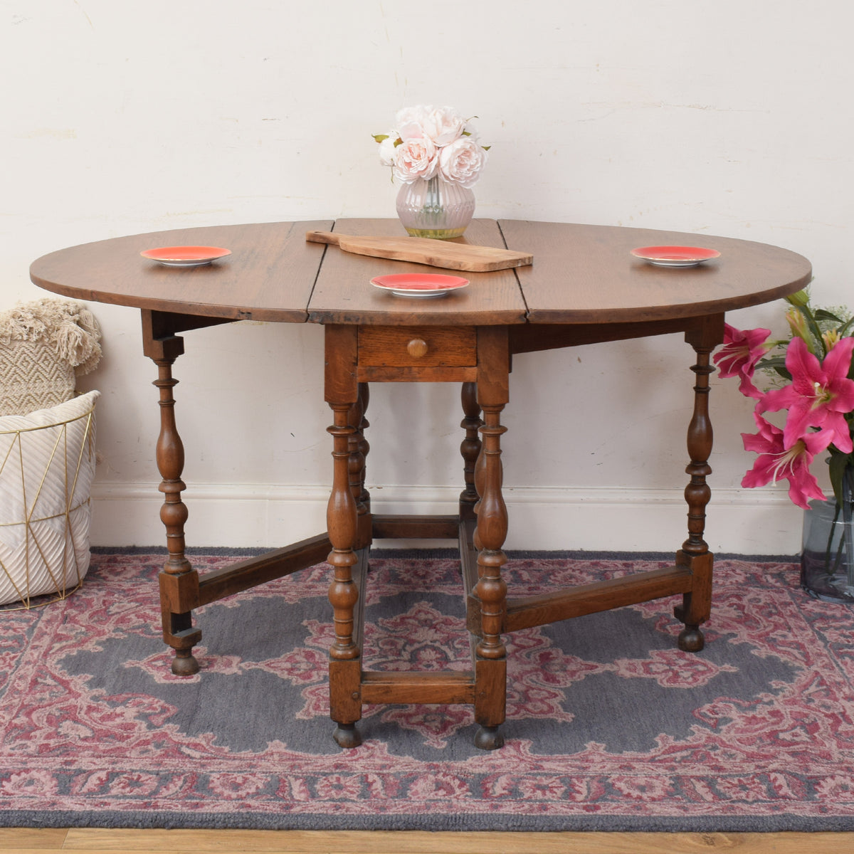 Oak Drop Leaf Table
