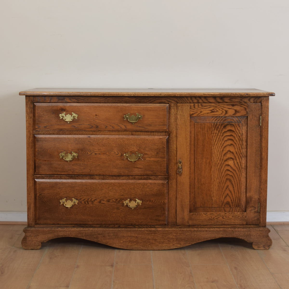 Vintage Solid Oak Sideboard