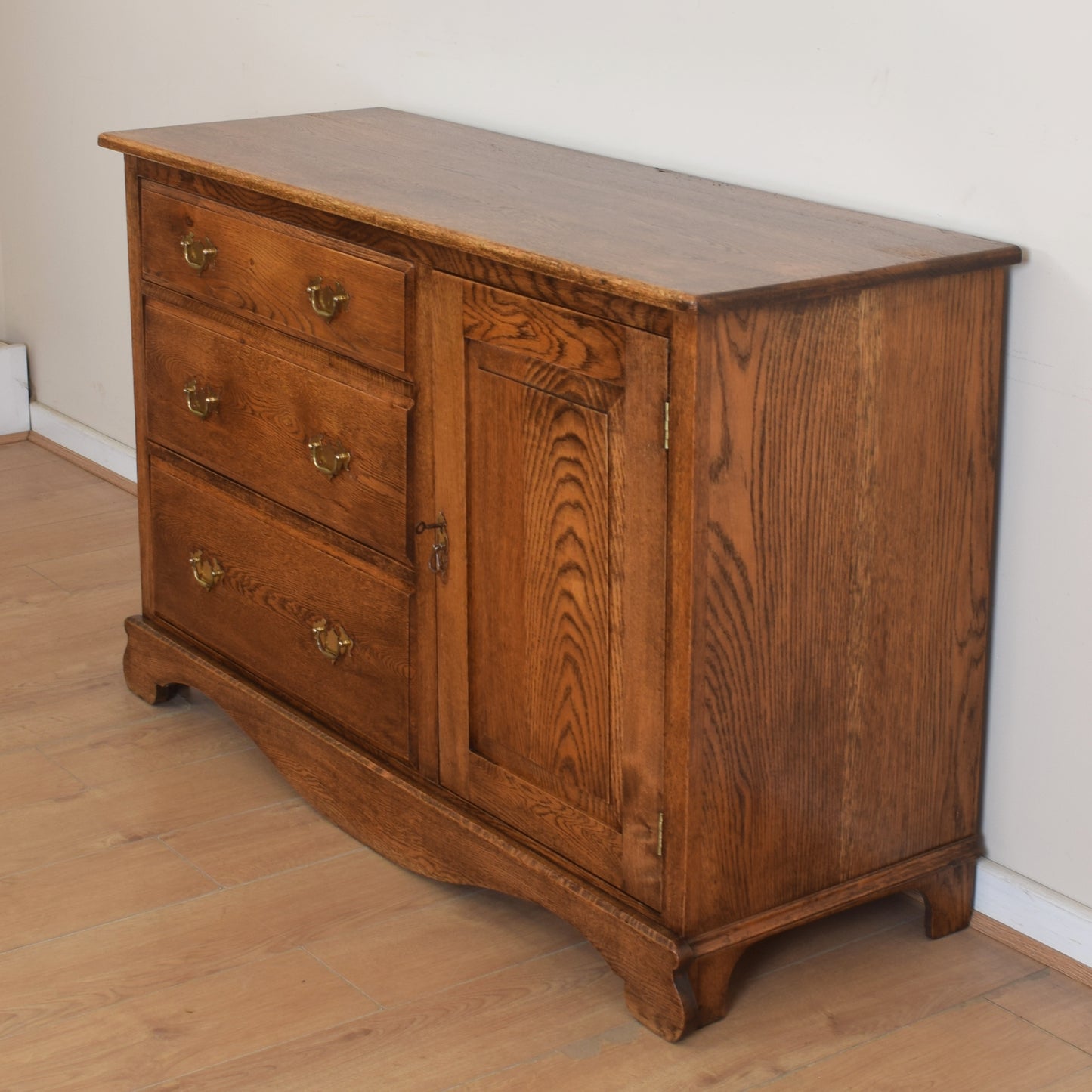 Vintage Solid Oak Sideboard
