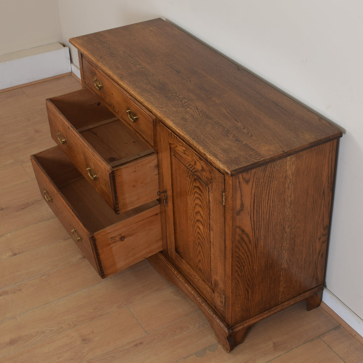 Vintage Solid Oak Sideboard